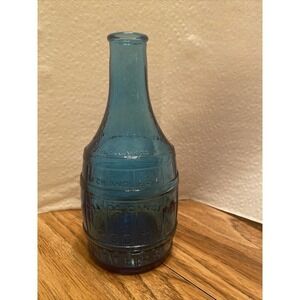 Vintage Wheaton NJ Dr. Chandler's Jamaica Ginger Root Bitters Barrel Bottle Blue
